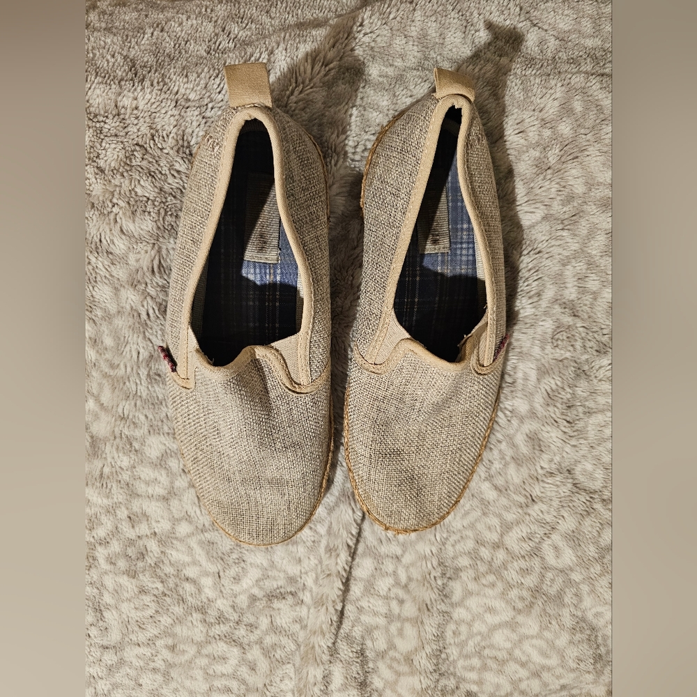 Ben Sherman Shoes Mens 8 Espadrilles Beige Fabric Slip On Comfort BN7S00042